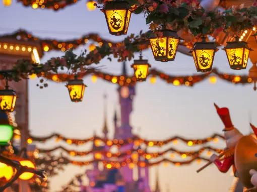Halloween decorations on Main Street, U.S.A. Disneyland Paris