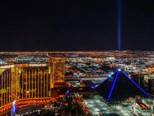 Las Vegas Strip Highlights Night Flight