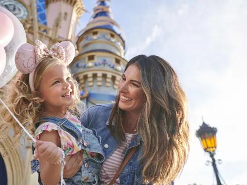 Mother and Daughter in Magic Kingdom Theme Park