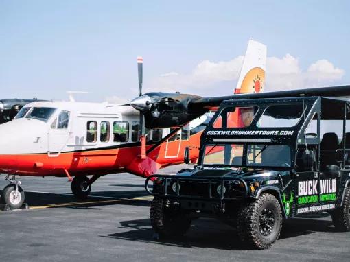 Grand Discovery Rim to Sky Tour plane and hummer
