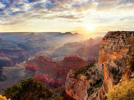 Sunset over the Grand Canyon 