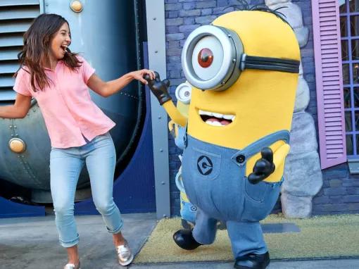 Girl with a Minion at Universal Studios Florida
