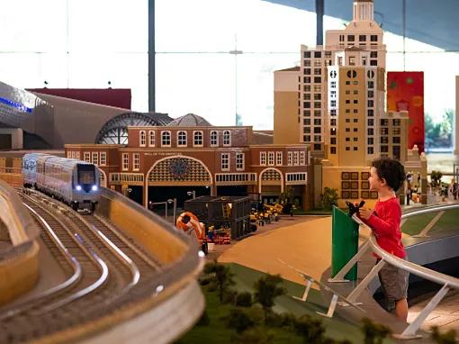 Boy playing in MINILAND at LEGOLAND Dubai