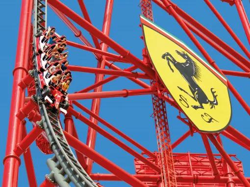Red Force rollercoaster at Ferrari Land in PortAventura World
