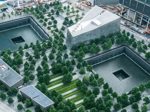 Reflecting Pools outside the 9/11 Memorial Museum