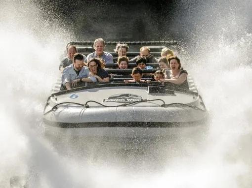 Splashdown on Jurassic World – The Ride at Universal Studios Hollywood