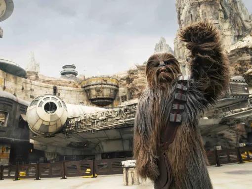 Chewie at Star Wars: Galaxy’s Edge, Disneyland Park in California