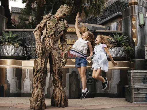 Guests with Groot, Disney California Adventure Park