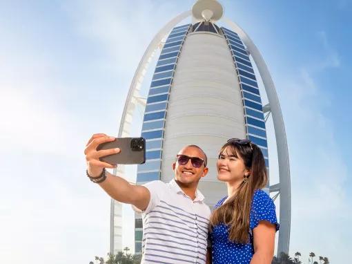 Couple Burj al Arab hotel