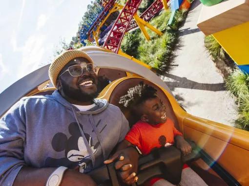 Guests on Slinky Dog Dash, Disney's Hollywood Studios