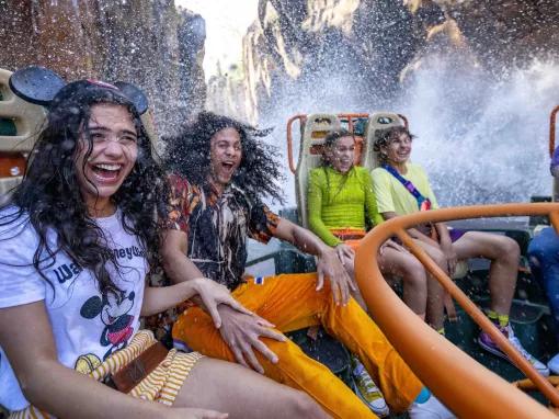 Guests on Kali River Rapids, Disney's Animal Kingdom Theme Park