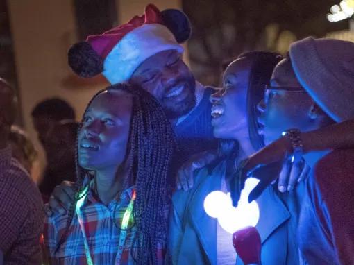 Family at night in Disney's Hollywood Studios