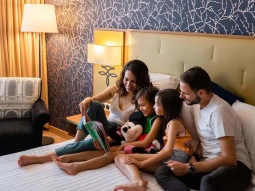 Family in guest Room at the Dream Castle Hotel Paris