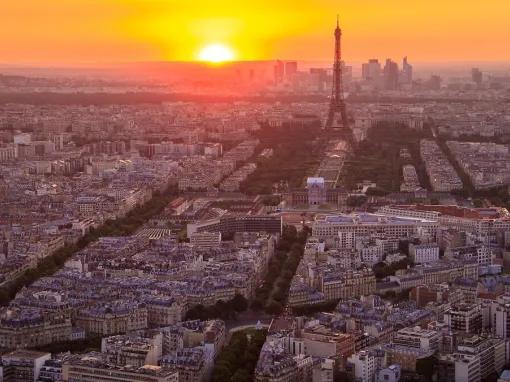 Paris Montparnasse at Sunset