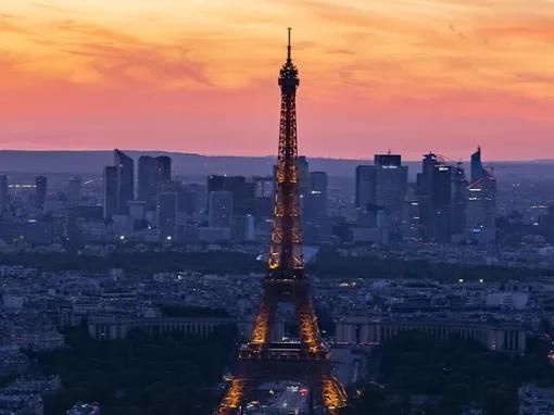 Paris Montparnasse at Sunset
