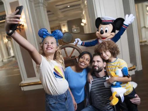 Guests at Disney Newport Bay Club