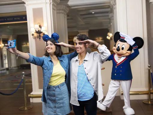 Guests at Disney Newport Bay Club