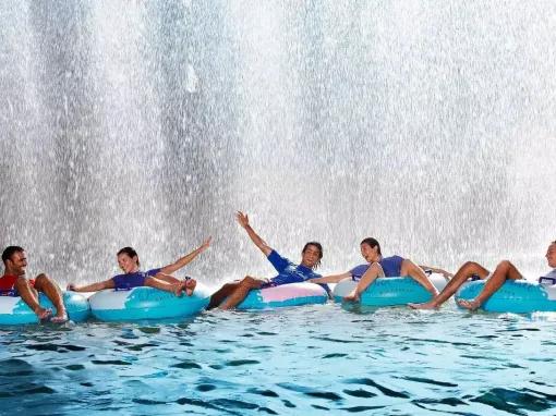 Family on Action River, Wild Wadi Waterpark in Dubai
