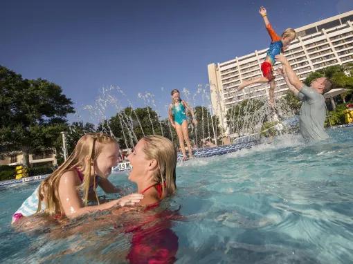 Guests at Disney's Contemporary Resort Pool