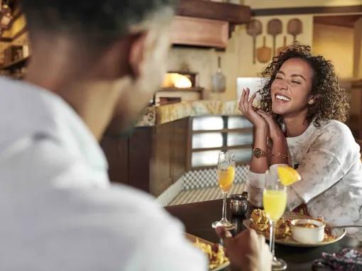 Guests dining at Trattoria al Forno, Disney’s BoardWalk