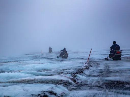 snowmobile-on-glacier