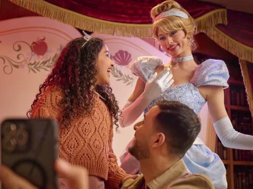 Guests with Cinderella Disneyland Hotel