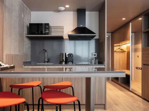 Kitchen in Premium Room at the Ki Space Hotel & Spa near Disneyland Paris