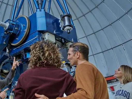 Inside the telescope