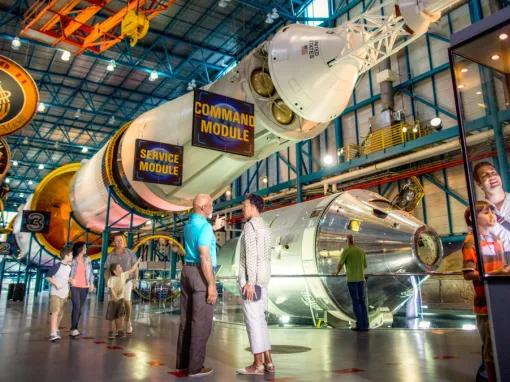 Guests at Kennedy Space Center Visitor Complex, Florida.