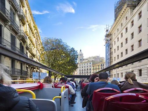 View from top of a bus