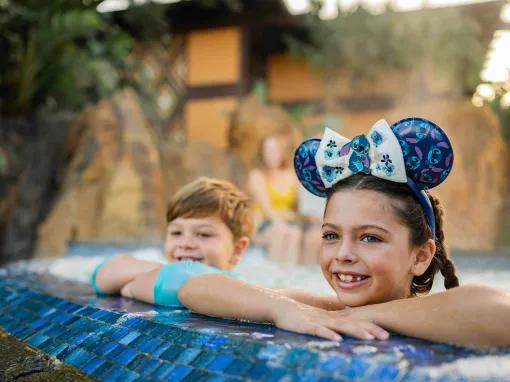 Kids in Polynesian Jacuzzi