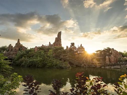 Sunset over Disnelyand Paris