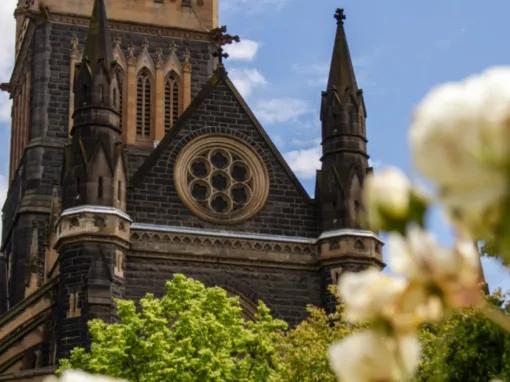 Exterior view of St Patrick’s Cathedral taken during the Melbourne City Discovery Tour