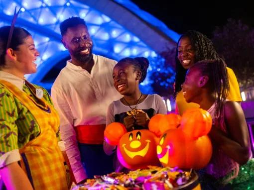 Family Trick or Treating at Mickey's Not So Scary Halloween Party in Magic Kingdom
