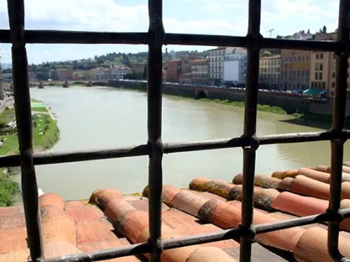 View through Bars at the Arno river