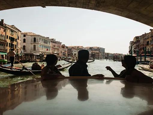 Under bridges in Venice