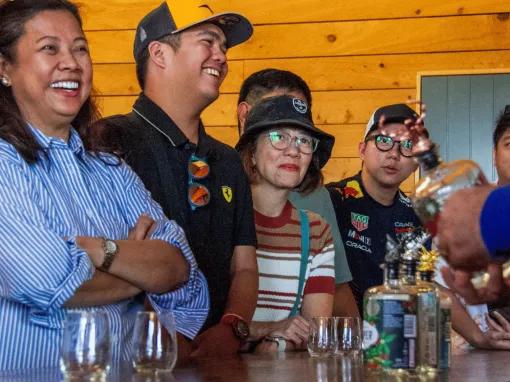 People enjoying a gin tasting experience