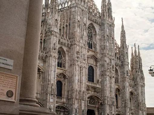 Outside the Duomo