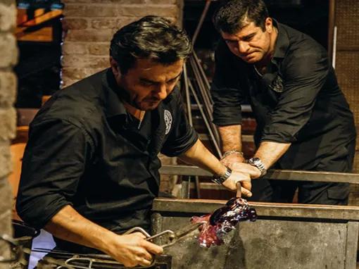 Glass making demonstration