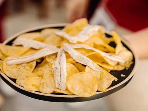 Tapas tasting - crisps and anchioves