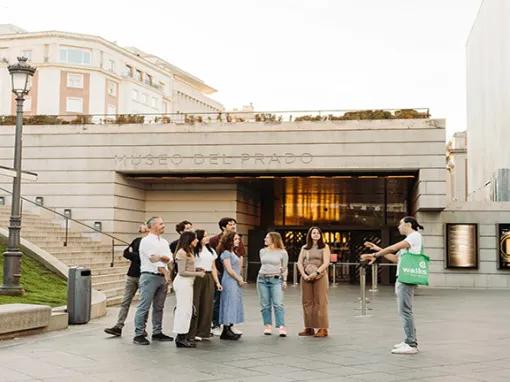 Outside the Prado Museum