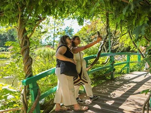 Taking selfies on the bridge