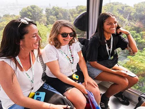 Friends on Cable Car