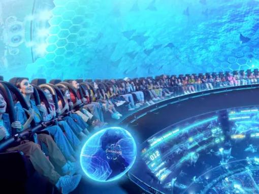 Thrilling Hypersphere 360° ride experience at SeaWorld Yas Island Abu Dhabi