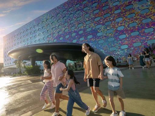 Guests outside the entrance to Universal Stella Nova Resort