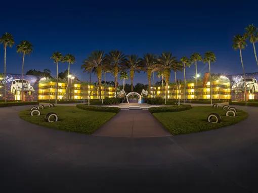 All Star Movies Entrance at night