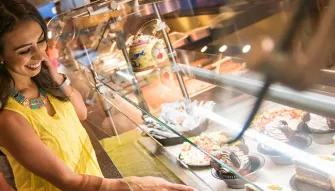 Guest enjoying a meal at SeaWorld Orlando