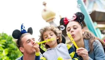 Family enjoying Disneyland Paris