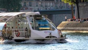 Batobus Hop-on Hop-off Sightseeing Cruise boat on the River Seine