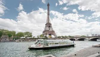 Batobus Hop-on Hop-off Sightseeing Cruise boat on the River Seine